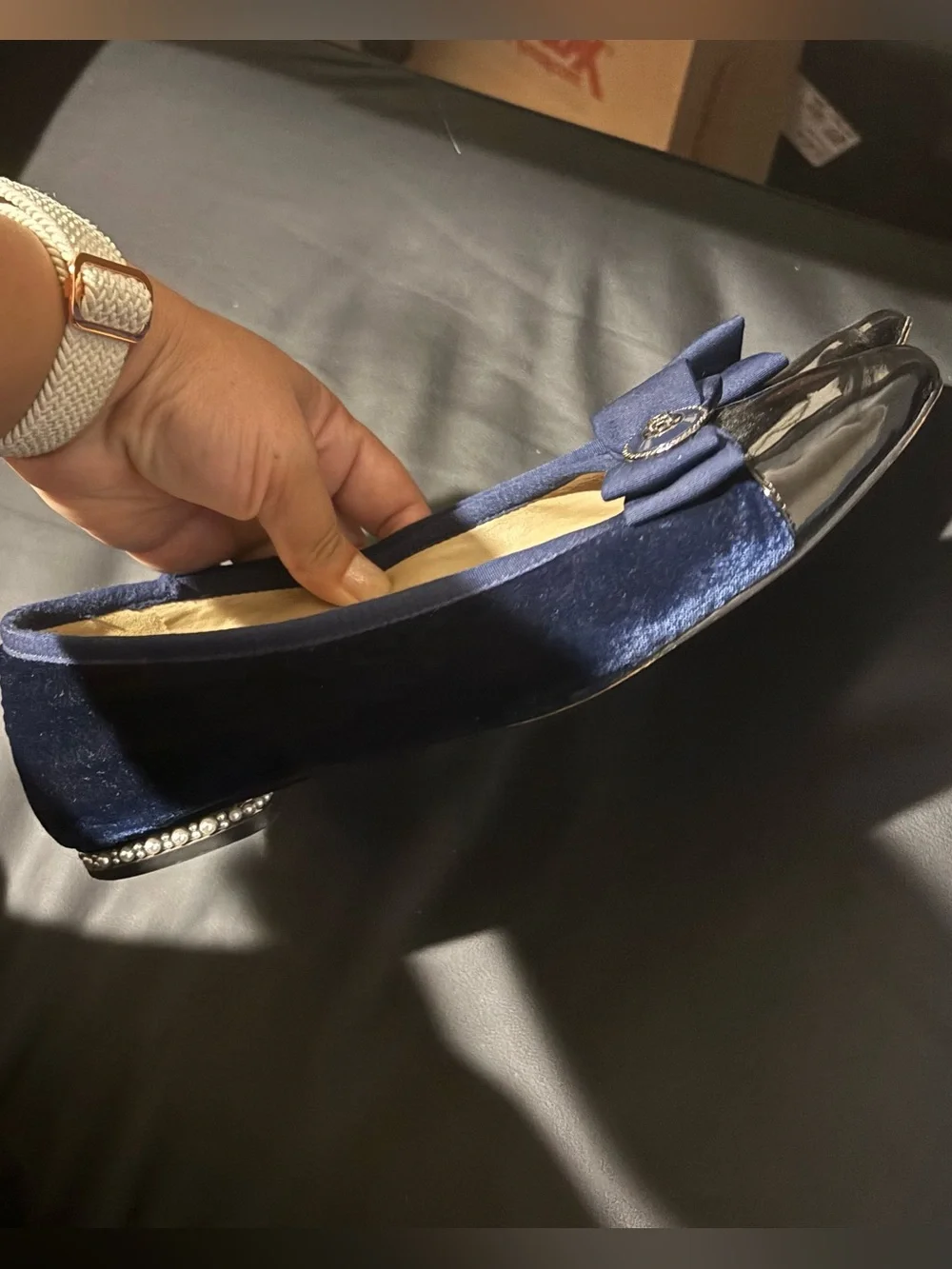 Sam Edelman Women’s Navy Bow Flats size 7